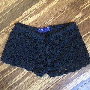 Blu Moon Black Crochet Shorts XS